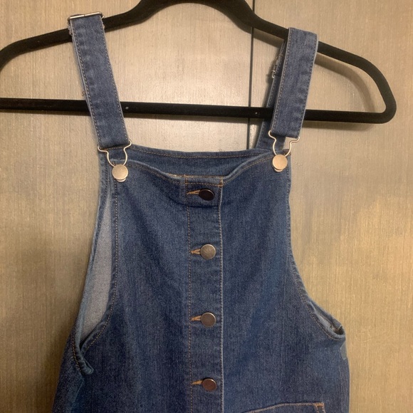 So Dark Wash Overall Skirt XS - Picture 2 of 3